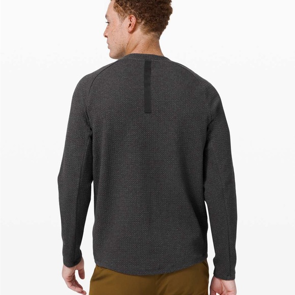 Lululemon At Ease Crew in Heathered Black Medium - Picture 2 of 9